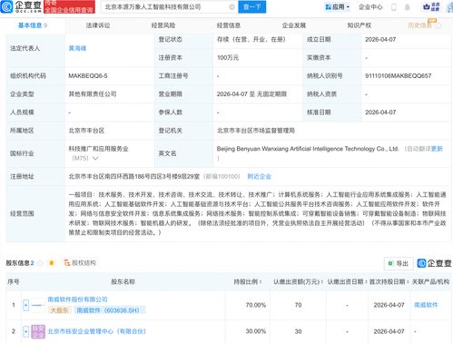 南威軟件等成立本源萬象，布局人工智能基礎軟件領域